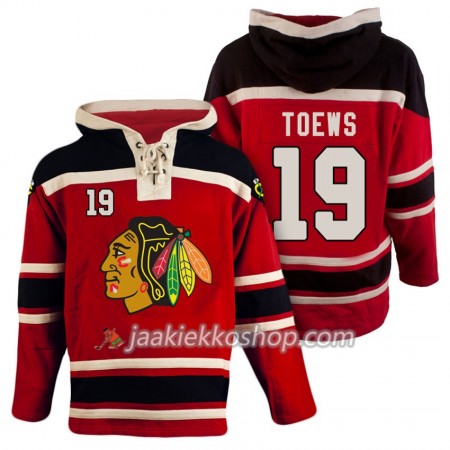 Miehille NHL Chicago Blackhawks Jonathan Toews 19 Punainen Sawyer Hooded Sweatshirt